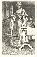 Flemish Woman in an Interior Original Etching by  Felix Bracquemond
