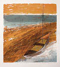 Boat and Sand Original Silkscreen by the California artist Howard Bradford