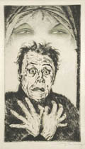 Haunted Original Drypoint Engraving by the German artist Max Bruning