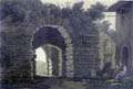 Etruscan Gateway at Volterra Original Engraving by William Byrne and John Smith