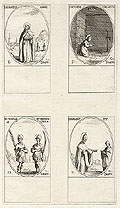 Saints Romaricus Leocadia Mennas and Hermogenes and Saint Damasus Original Etchings by Jacques Callot