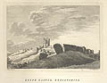 Corfe Castle Dorsetshire Original Engraving by the British artist Pierre Charles Canot