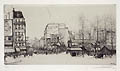 Place Blanche Paris Original Etching by Antonio Carbonati