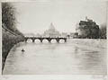 Il Tevere col Ponte e Castel Sant Angelo Roma The Tiber River with the Bridge and Castel Sant Angelo Rome