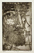 A King Original Etching by Robert Cariola