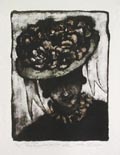 The Flowered Hat Original Lithograph by Hilda Castellon