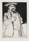 Debussy Original Etching and Aquatint by the American artist Sidney Chafetz