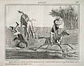 Modification of the costume of jockeys by Cham Charles-Henri-Amedee comte de Noe