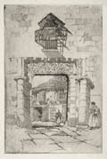 A Gateway in Toledo Original Etching by Samuel Chamberlain