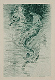 The Mermaid Original Etching and Aquatint by the American artist Frederick Stuart Church The American Art Review