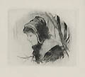 The Puritan Girl Original Etching by the American artist Frederick Stuart Church The Hawthorne Portfolio The House of the Seven Gables