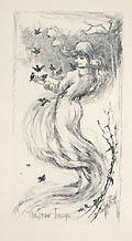 The Snow Image Original Etching by the American artist Frederick Stuart Church The Hawthorne Portfolio