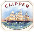 Clipper Original Chromolithograph American Cigar Label printed for the Charles Odence Company Boston Massachusetts