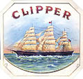 Clipper Original Chromolithograph American Cigar Label printed for the Charles Odence Company Boston Massachusetts