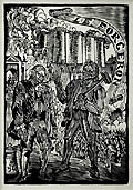 Le Forgeron The Blacksmith Original Woodcut by Gustavo Cochet from the portfolio Arthur Rimbaud Oeuvres completes