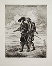After the Battle Original Etching by the French artist, by Herman Maurice Cossmann also listed as Herman Cossmann published for the Societe des Aqua Fortistes Eaux Fortes Modernes by Cadart and F Chevalier and A Cadart and Luquet