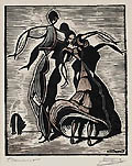 Flamenco Original Woodcut by Marti Castells Marti