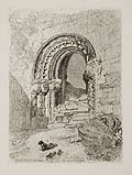 Kirkham Priory York Original Etching by the British artist John Sell Cotman