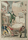 The Good Effects of Carbonic Gas Original etching by The British Satirical artist George Cruikshank