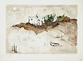 Spiaggia Original lithograph by the Italian artist Ossi Czinner