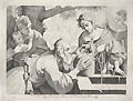 Biblical Scene Original Engraving by the French artist Pierre Daret designed by Lorenzo Pasinelli