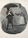 Monsieur Monsieur V La vot Mouchoir Original Lithograph by the French Satirical Artist Honore Daumier published by Le Charivari for Moeurs Conjugales