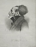 Mr. Joliv Portrait of Adolphe Jollivet Original lithograph by the French satirical artist Honore Daumier published by Le Charivari