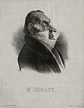 Mr. Sebast Portrait of Count Horace Sebastiani Original lithograph by the 19th century French artist Honore Daumier published by Le Charivari