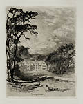 Grange House Original Etching by Alfred Dawson