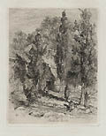 Studland Church Original Etching by Alfred Dawson