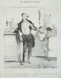 Monsieur le Comte de Filouski Original lithograph by the French artist Charles de Beaumont also listed as Charles Francois Edouard de Beaumont for the suite Les Grecs de Paris pulished by Le Charivari
