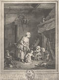 La Complaisance Maternelle or Maternal Compliance Original Engraving by the French artist Nicolas De Launay designed by the Swiss artist Sigumund Freudeberg