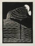 Witnekkraanvogel or White-Naped Crane by Samuel Jessurun de Mesquita