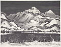 Snow Mountain Original Lithograph by the American artist Adolf Dehn