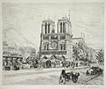 Paris Original Etching and Engraving by Andre Desligneres