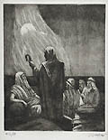 A Biblical Scene Original Etching by the American artist Israel Doskow
