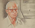 Self Portrait Original Pastel Drawing by the American artist Israel Doskow