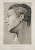 Head of a Man Portrait of a Young Man Facing Left by George Sigmund Facius