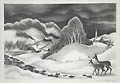 Winter Evening Original Lithograph by the American artist Ernest Fiene