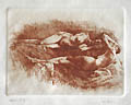 Two Nudes Original Etching by the American artist Herbert Lewis Fink