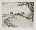 Waltersdorf Original Etching by the German artist Otto Fischer