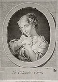 La Colombe Cherie Original Engraving and Etching by Charles Francois Flipart