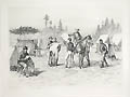 Newspapers in Camp Original Etching by The American artist Edwin Forbes