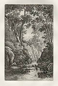 A Southern California Glen Original Etching by the American artist Henry Chapman Ford
