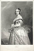 Her Most Gracious Majesty The Queen Original Engraving by Francois Forster designed by Franz Xaver Winterhalter