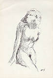 Figure Study Original Drawing by the American artist Roy Charles Fox