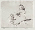 Rest Original Drypoint Engraving by the American artist Roy Charles Fox
