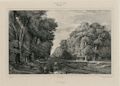 Un Chemin A Road Original Lithograph by the French artist Francois Louis Francais from the Album du Salon de 1842