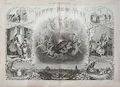 Happy New Year 1867 Holiday Supplement Original Wood Engraving by William Magrath for Frank Leslie's Illustrated Newspaper New York