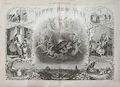 Happy New Year 1867 Holiday Supplement Original Wood Engraving by William Magrath for Frank Leslie's Illustrated Newspaper New York